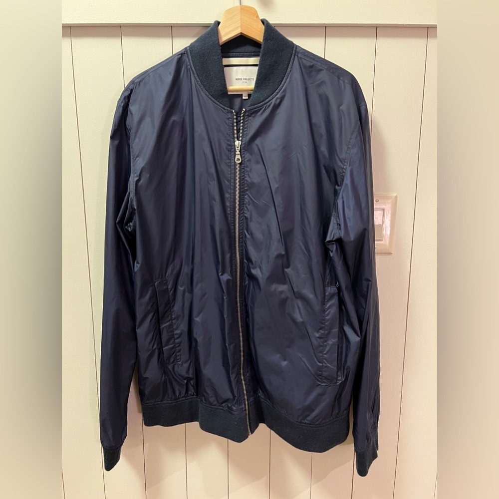 Norse Projects Bomber Jacket Light Coat Navy